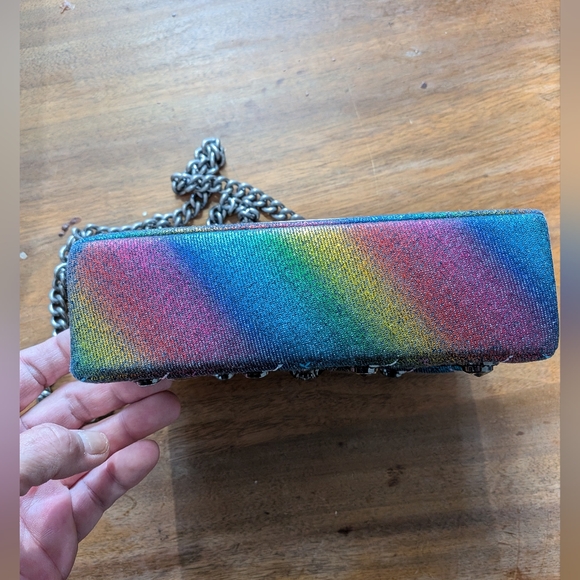 Kurt Geiger London Jeweled Rainbow Kensington Bag - Metallic Denim - Picture 5 of 9